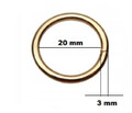 k zł 20 3.PNG Kółko kaletnicze 20 / 3 mm złote 10 sztuk