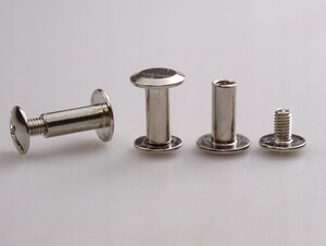 Nity skręcane śruba do paska 10 mm 10 sztuk srebrny
