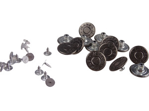 GUZIK metalowy do SPODNI KURTKI 20 mm 10 sztuk