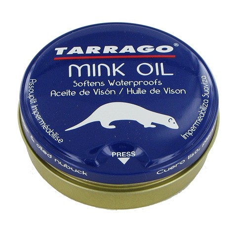 7f48812f4dfe9b186fdfc6d4f15f.jpg Mink oil Tarrago 100ml. do butów skóry odżywczy